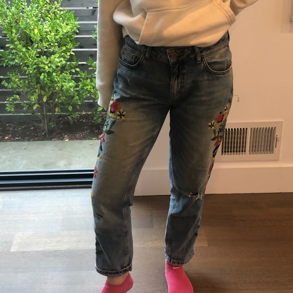 Embroidered jeans